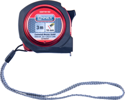 Connex-Maßband, 3 m, ABS, 16 mm, Euro-Kalibrierung – Coxt701163