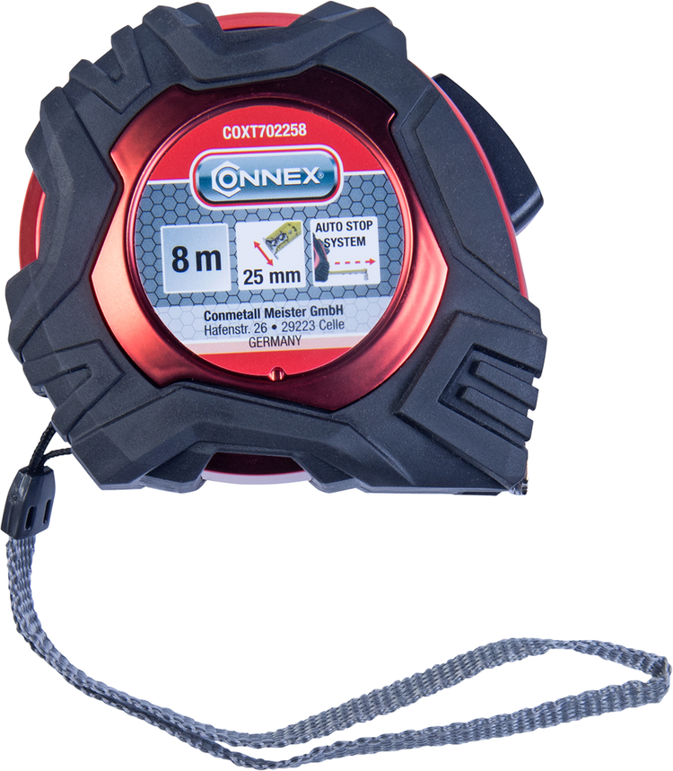 Connex-Maßband, 8 m, Autostop, Euro-Kalibrierung – Coxt702258