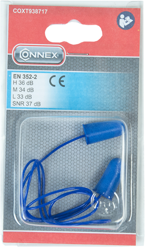 Connex Ohrstöpsel, weiches PU-Kabel, 37 dB, 2 Stück – coxt938717