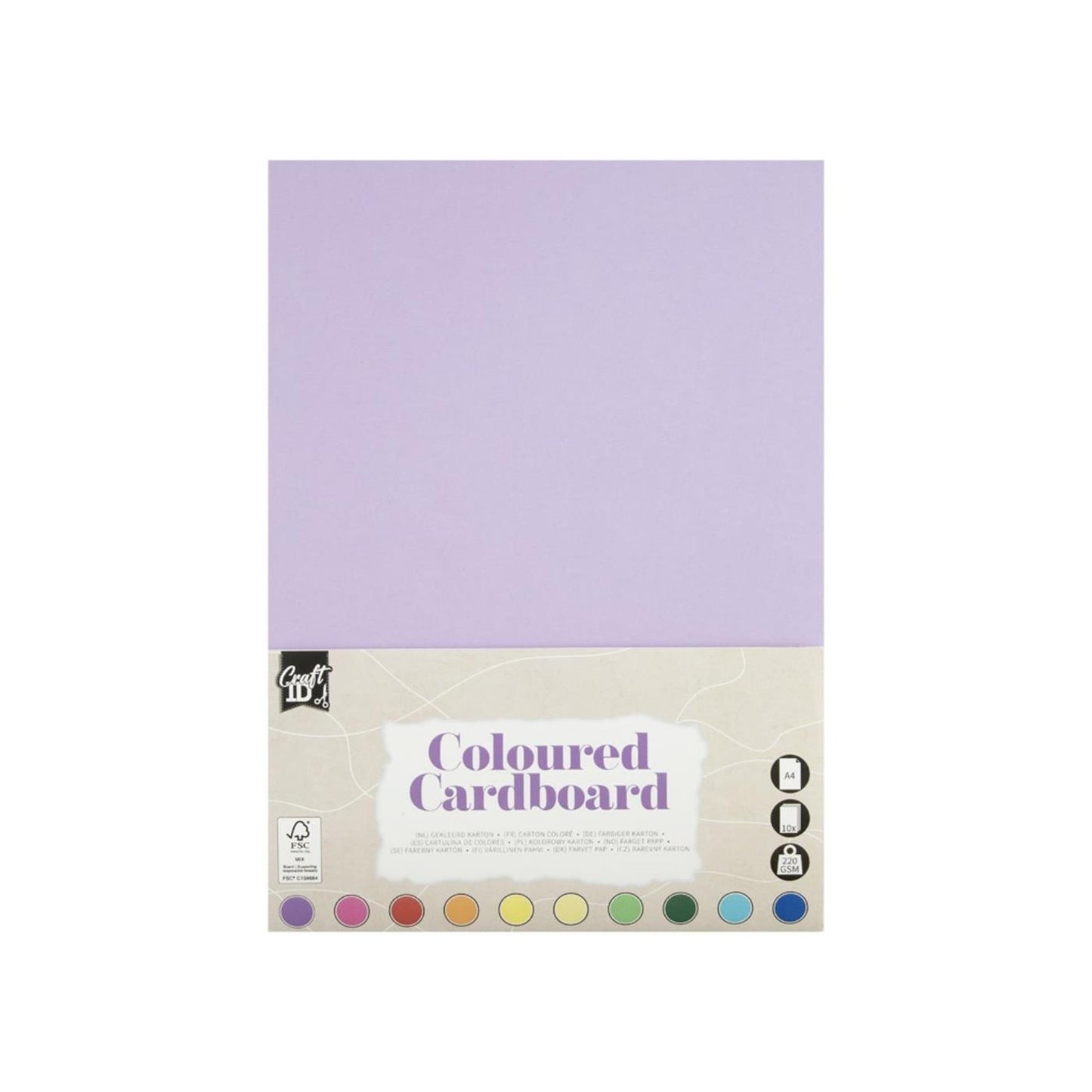 Grafix Bastelausweis, Karton, Pastell, A4, 10 Blatt, 220 g/m²