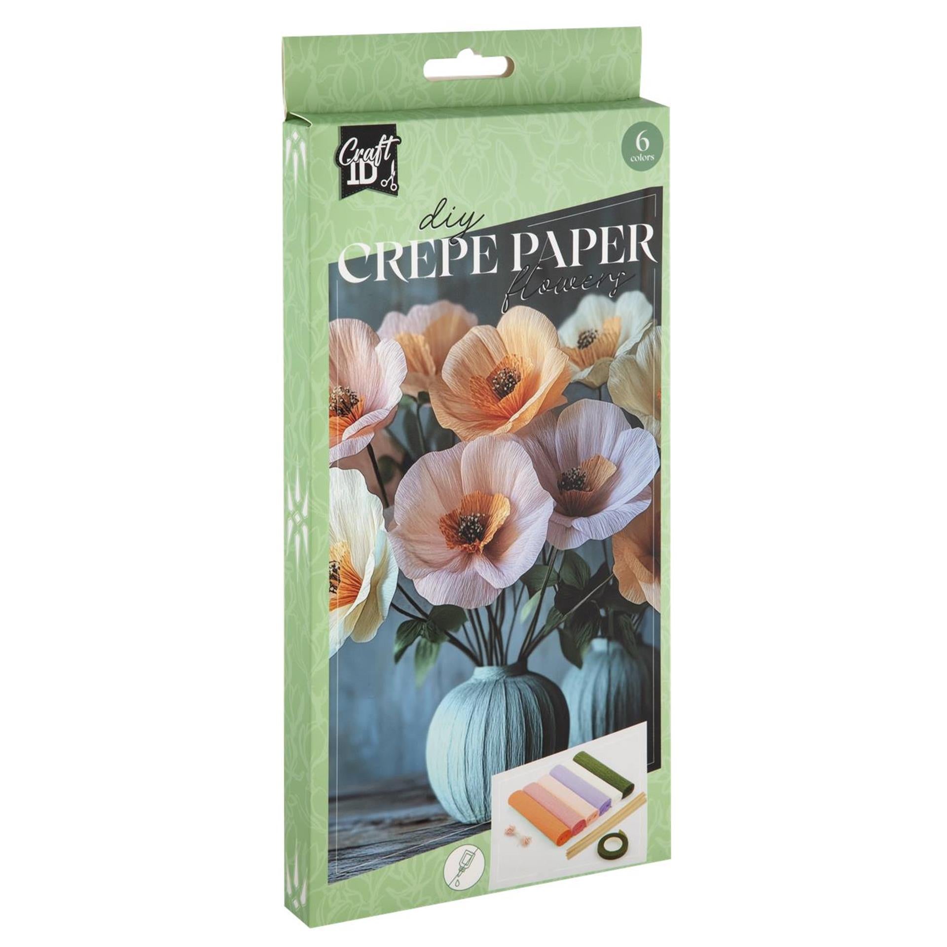 Craft ID Kreppblumen-Bastelset
