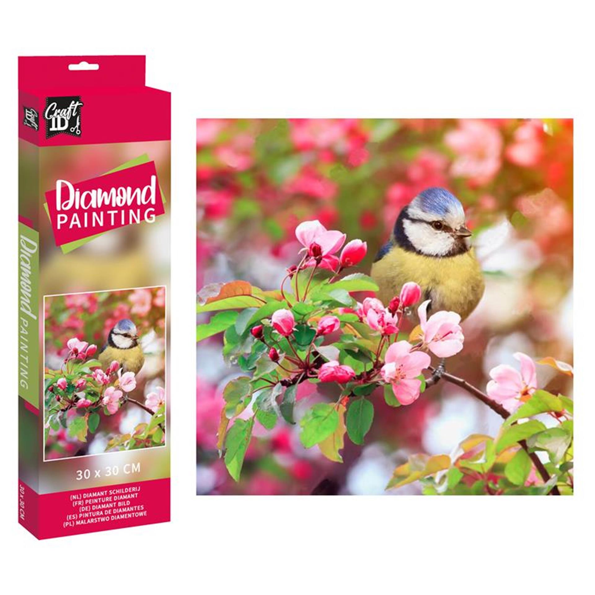 Grafix Craft ID Diamantmalerei Vogel 30x30cm