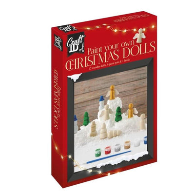 Malen Sie Ihre eigenen hölzernen Weihnachtsfiguren, 12st.