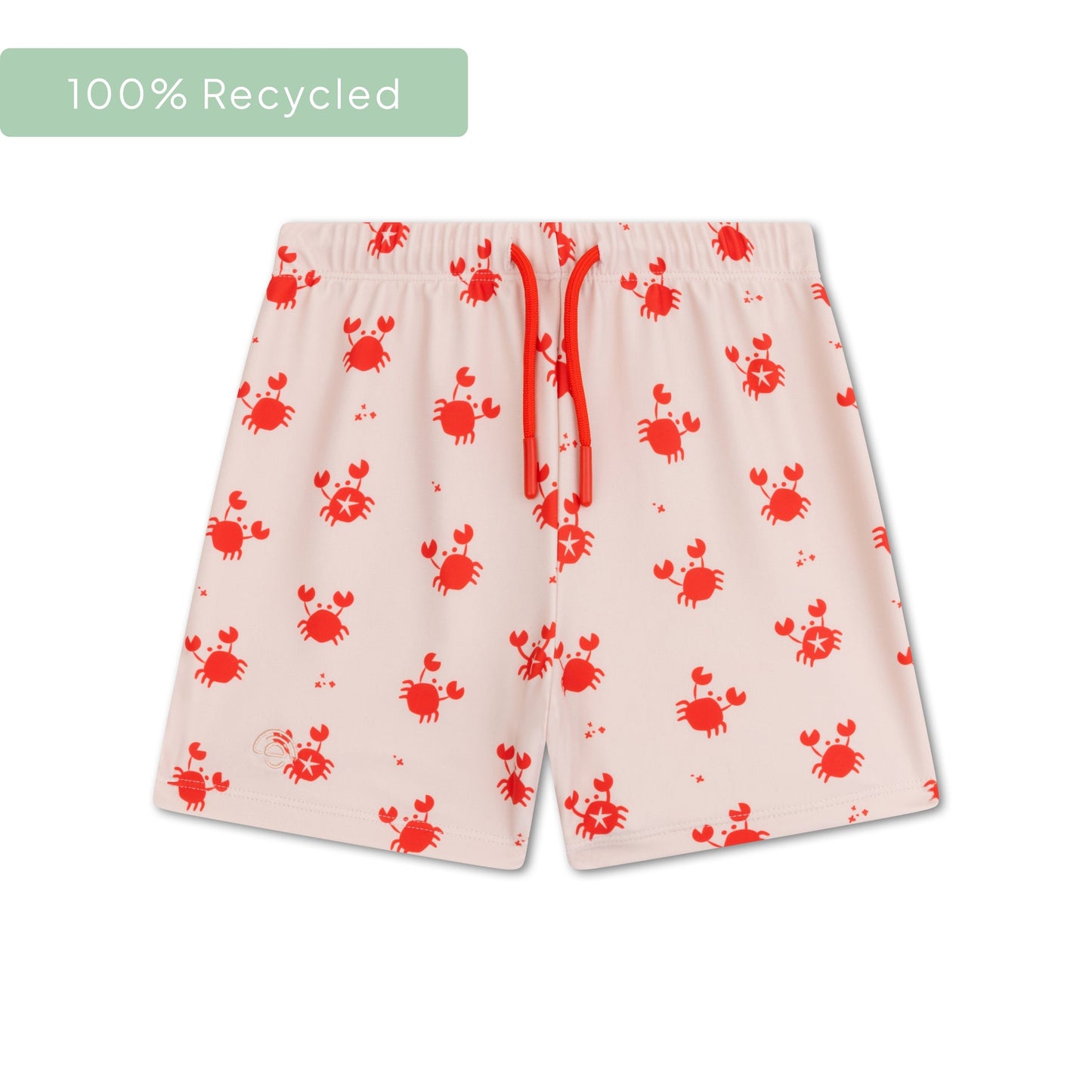 Crabby | Beige Red UV Schwimmboxer Jungen