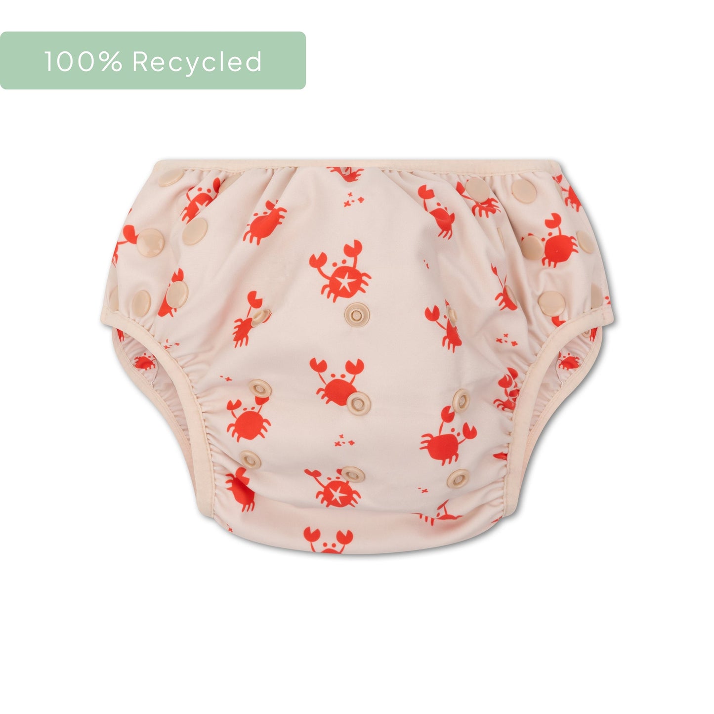 Crabby | Rot Beige waschbarer Schwimmwindel