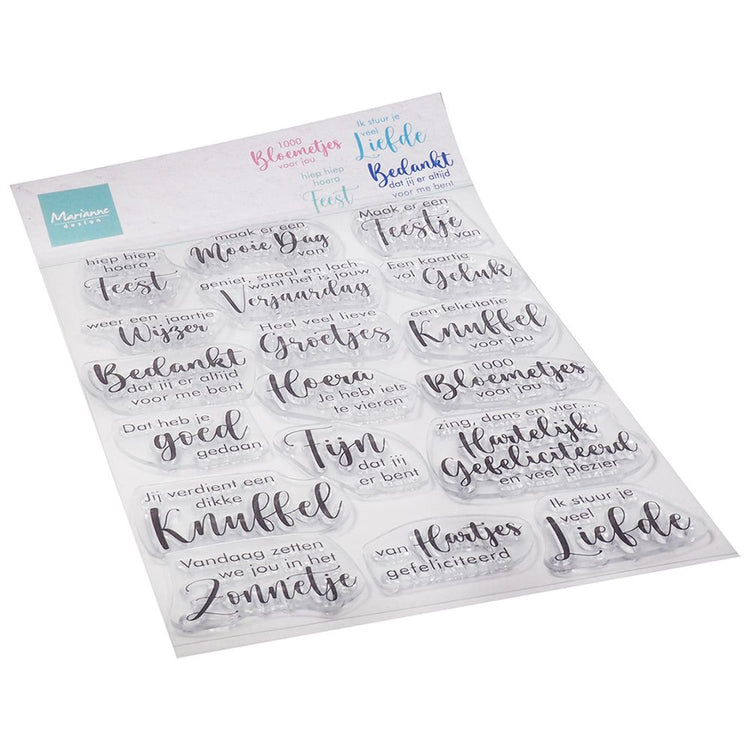 Marianne Design • Transparente Stempel mit süßen Texten