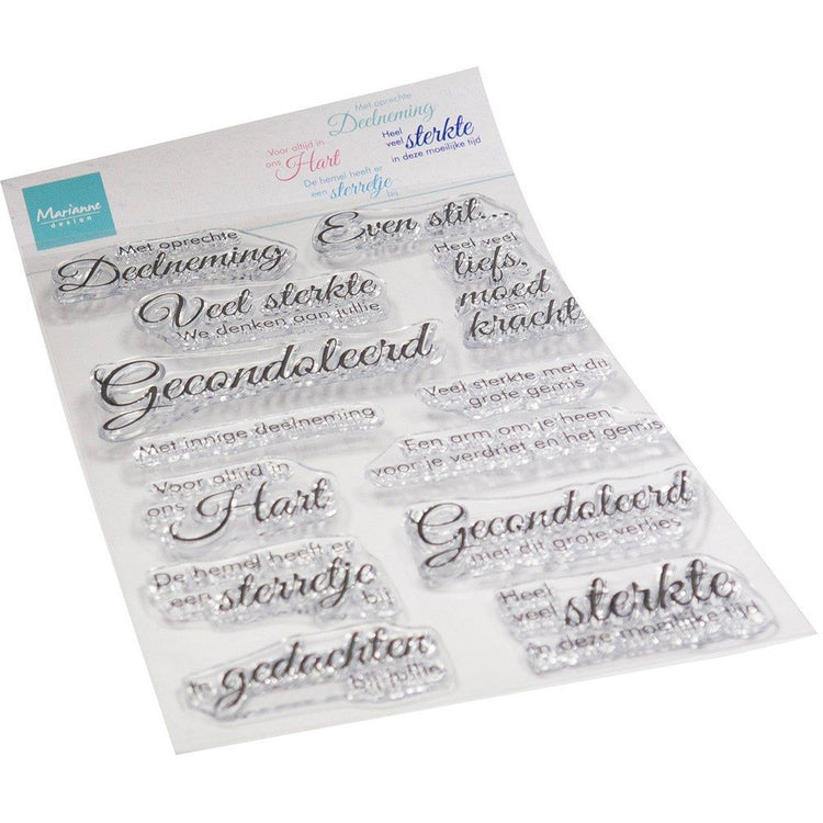 Marianne Design • Transparente Stempel mit aufrichtigem Beileid