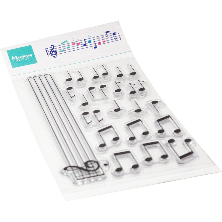 Marianne Design • Transparente Stempel mit Musiknoten