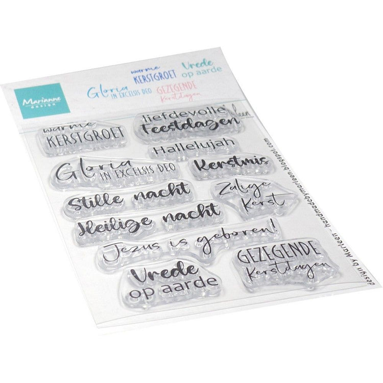 Marianne Design • Transparente Stempel mit Krippentext von Marleen