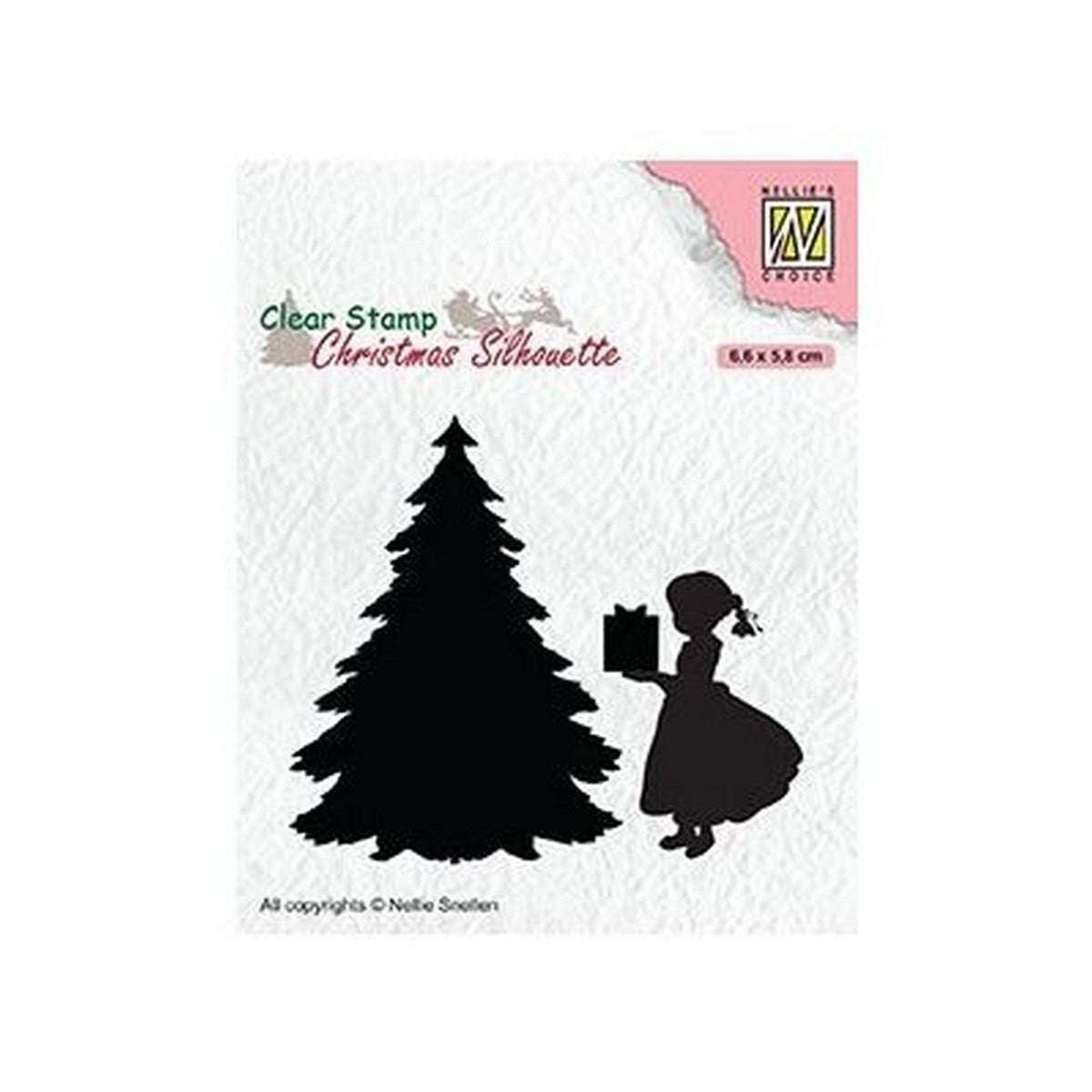 Nellies Wahl • Klarsichtstempel „Weihnachtssilhouetten“ Danke, Weihnachtsmann!! (66x58mm)