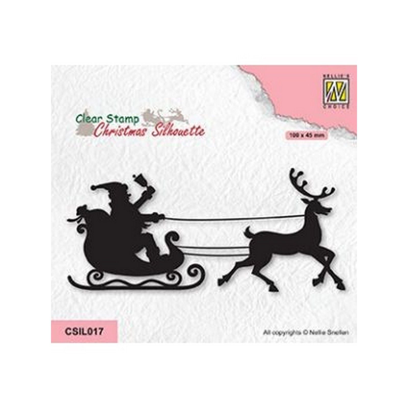 Nellies Wahl • Klarsichtstempel „Weihnachtssilhouetten“ Ho Ho Weihnachtsmann