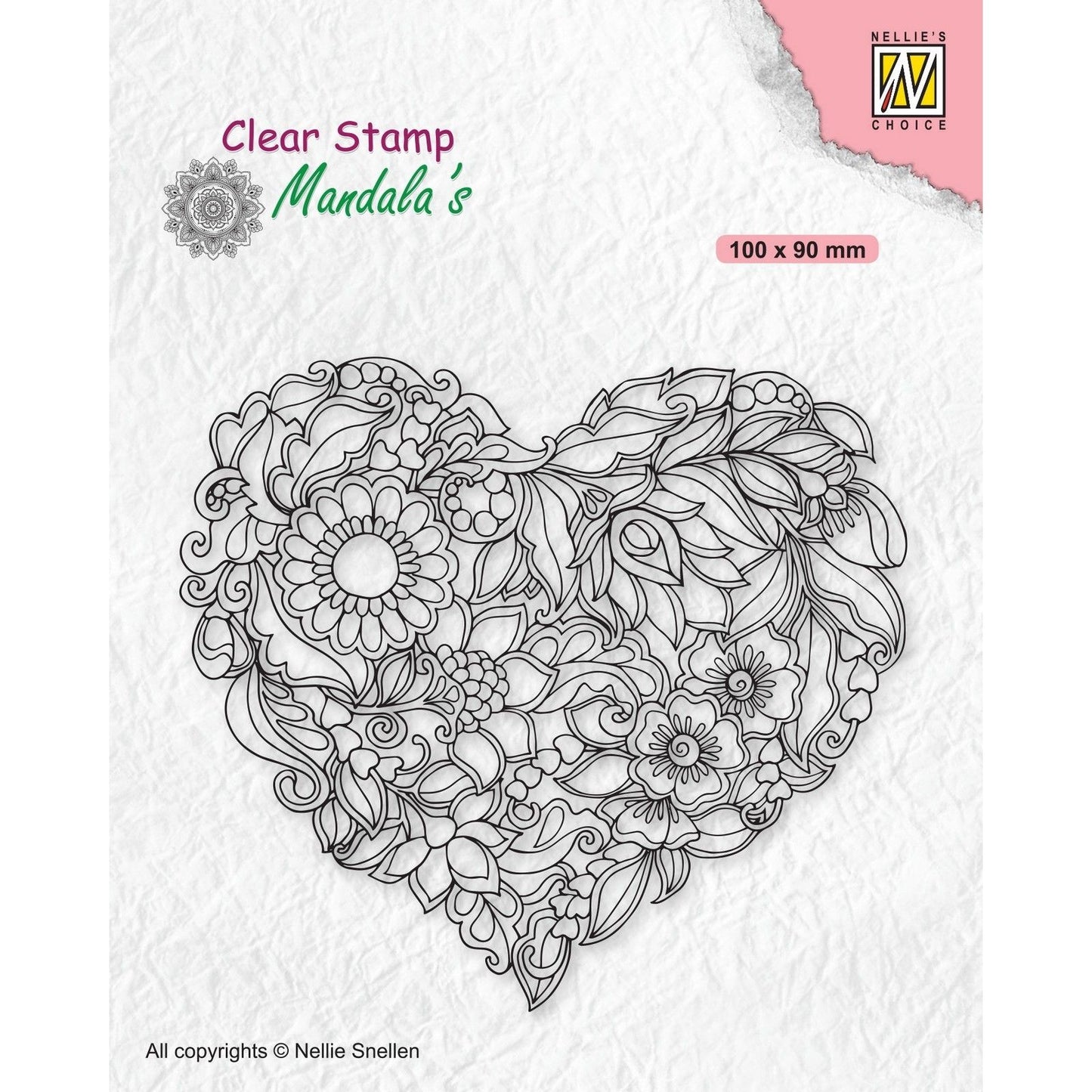 Nellies Wahl • Mandalas, transparenter Stempel, Mandala-Blumenherz