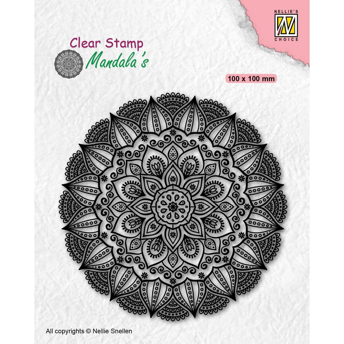 Nellies Wahl • Mandalas, klarer Stempel, Mandala-Dahlienblume