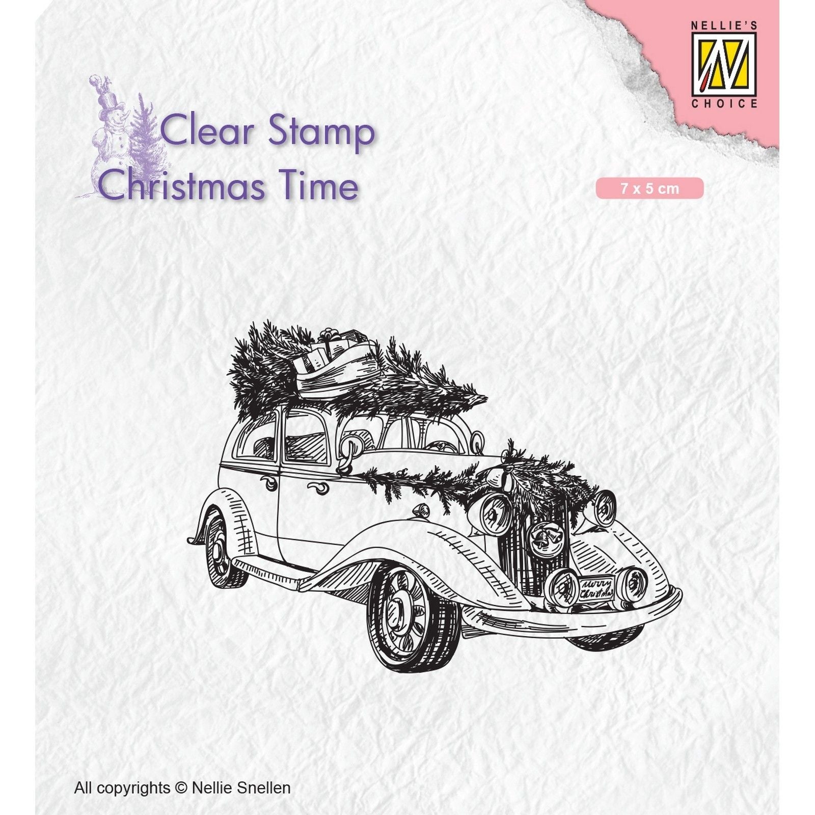 Nellies Wahl • Weihnachtszeit-Klarstempel, Weihnachtsbaumtransport (7 x 5 cm)