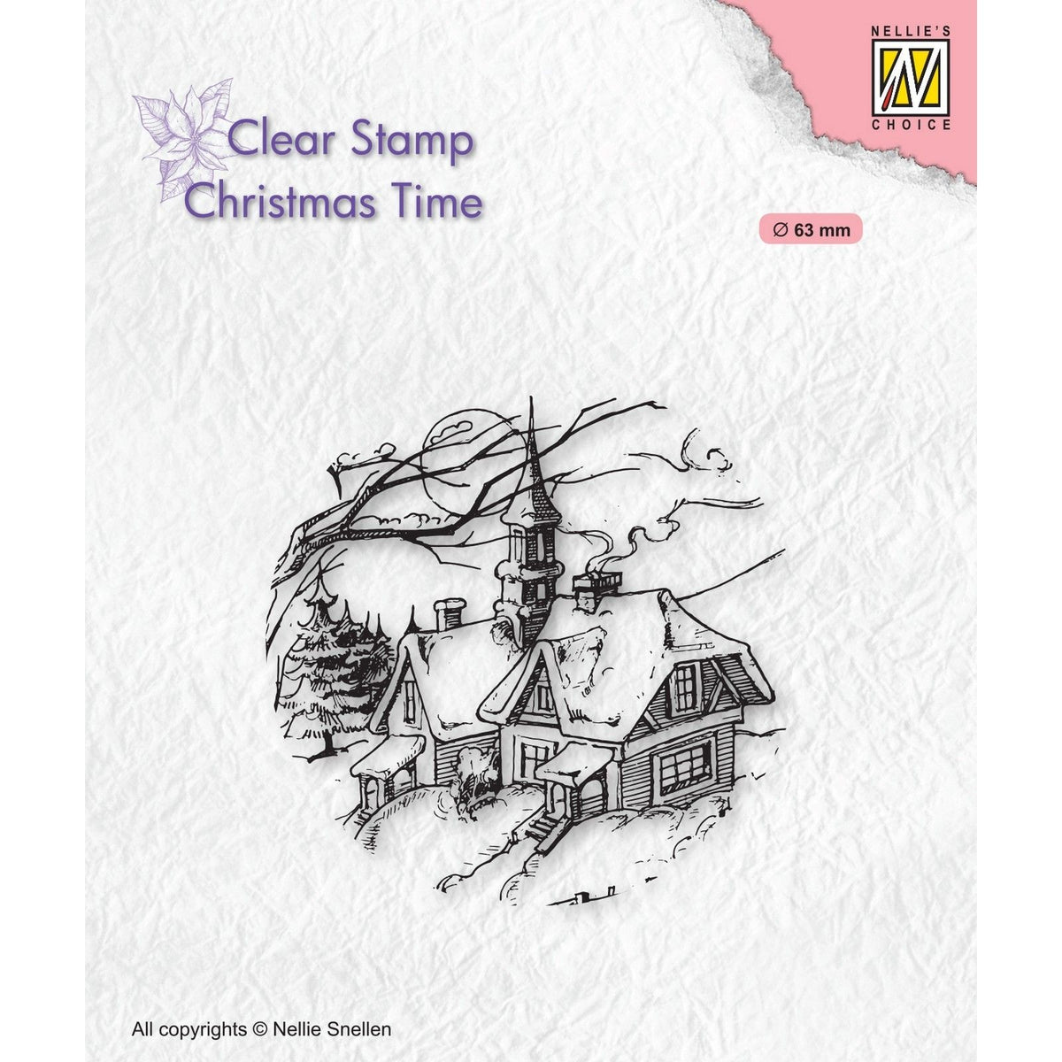 Nellies Wahl • Weihnachtszeit-Klarstempel, verschneite Weihnachtsszene