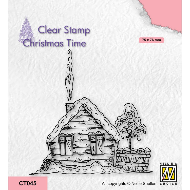 Nellies Wahl • Weihnachtszeit-Klarstempel „Snowy Cottage-2“.