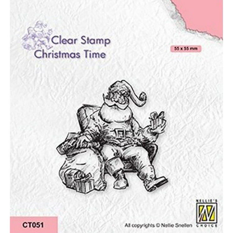 Nellies Wahl • Weihnachtszeit-Klarstempel, Weihnachtsmann im Liegestuhl