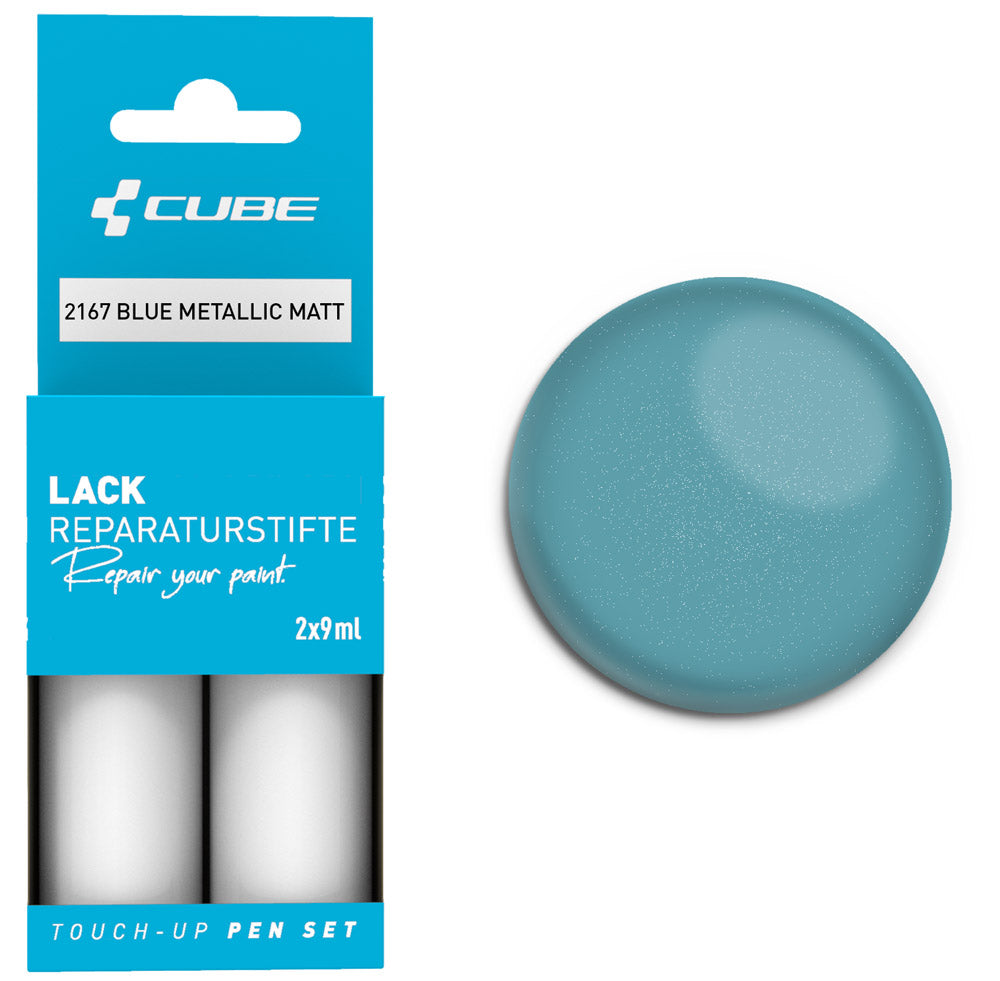 Cube Lackstift-Set blau metallic matt