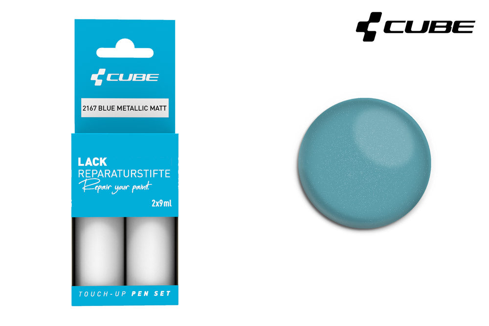 Cube Lackstift-Set blau metallic matt