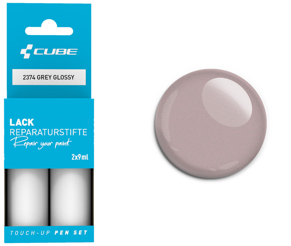 Cube Lackstift-Set grau glänzend
