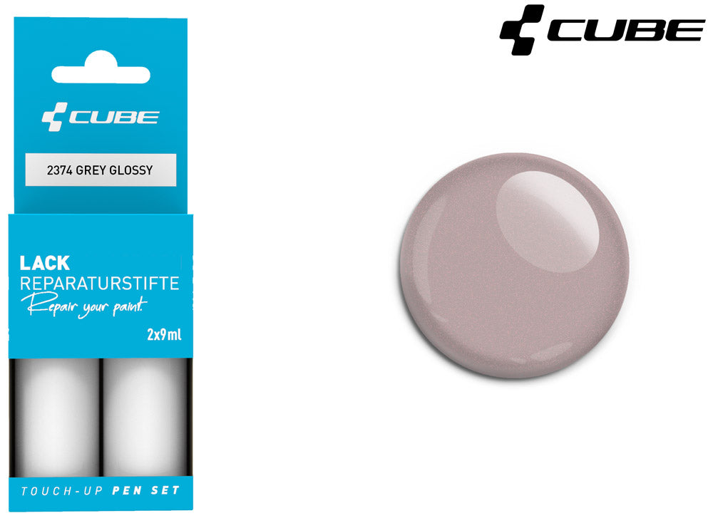 Cube Lackstift-Set grau glänzend