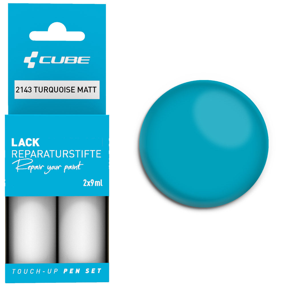 Cube Lackstift-Set türkis matt