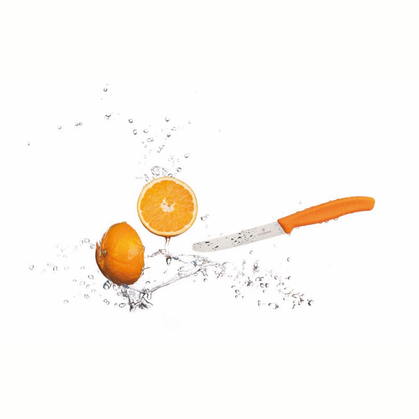 Victorinox Tafelmesser mit Wellenschliff orange