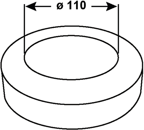 Cornat-Rosettenanschnitt 110 mm mit - cwcrosku00