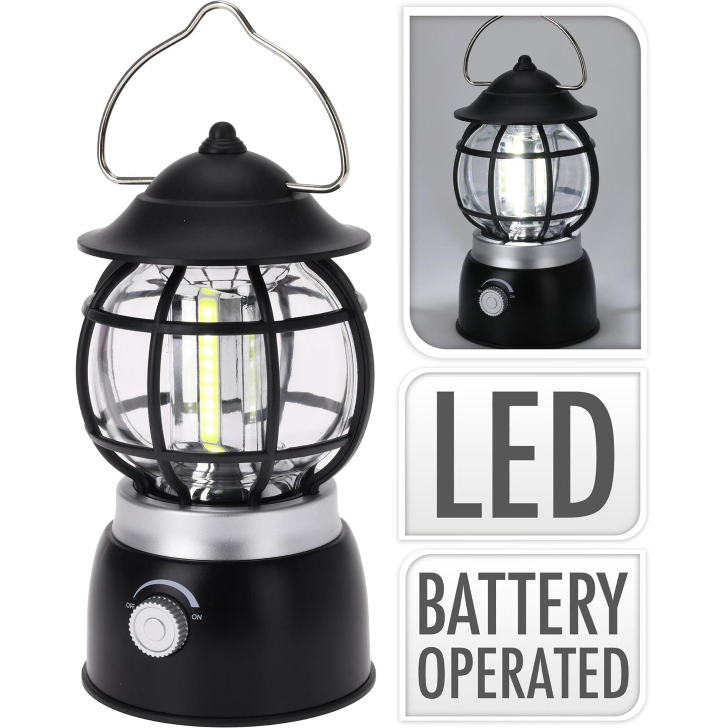 Redcliffs Campinglampe Kolben 10x19cm schwarz