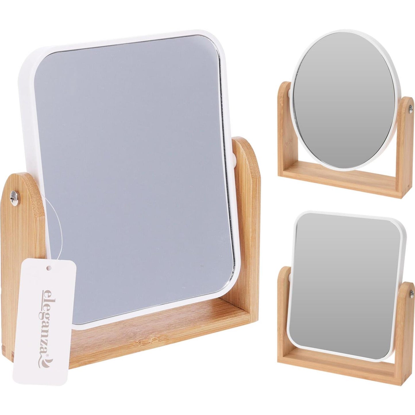 Eleganza Schminkspiegel Holz Kunststoff 2-seitig
