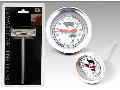 Ausgezeichnetes Haushaltswaren-Fleischthermometer, analog, aus Edelstahl