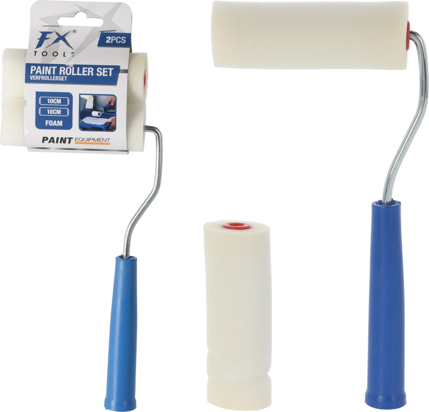 Fx Tools Farbroller Schaumstoff 2 Stück mit Halter