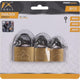 Fx Tools Vorhängeschloss-Set Metall 2,5 3 4 cm