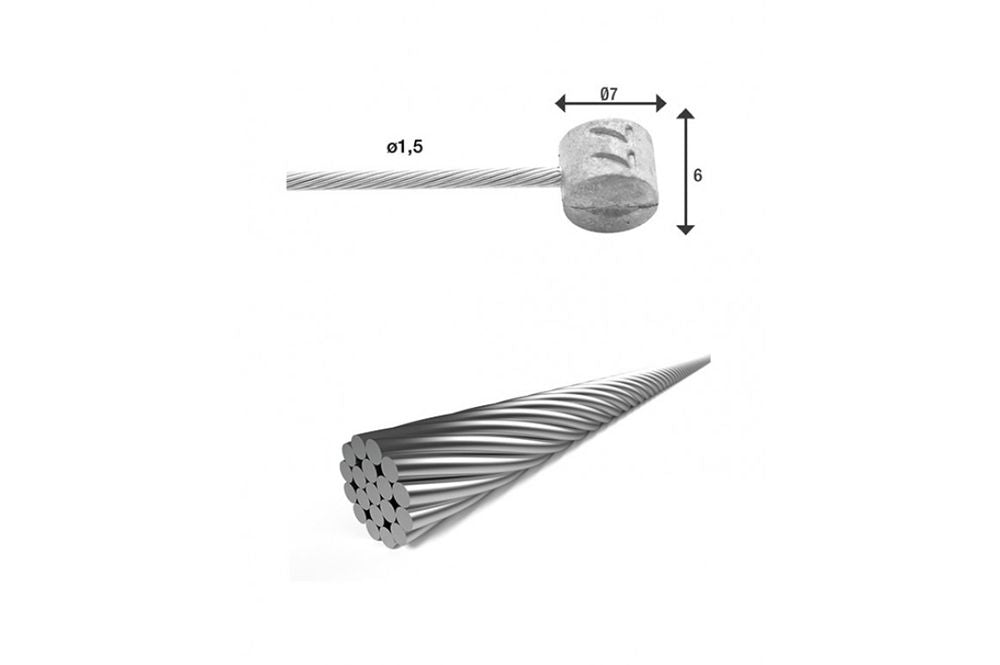 Kabel XLC REM A innerhalb von 3,00 2 Nipp Edelstahl BRX87