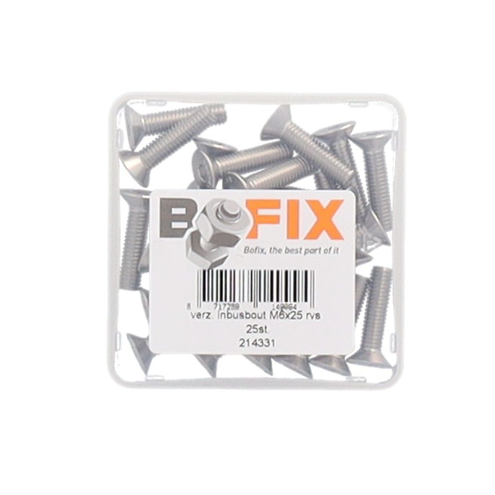 Bofix-Schraube M6x25 Torx Edelstahl beschichtet mit 25