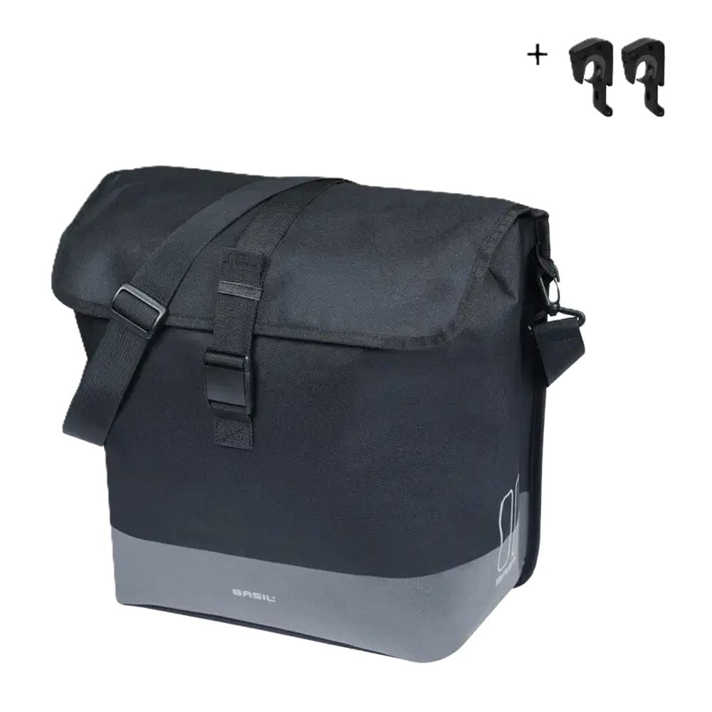 Basil einzelne Fahrradtasche Mara Evo Mik Hooks