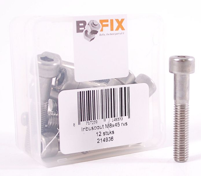 Allenbout M8x45 Edelstahl (P12)