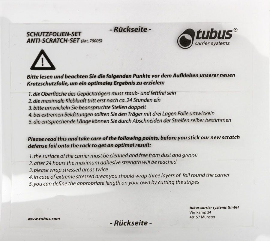 Tubus Anp Dragd Schutzaufkleber