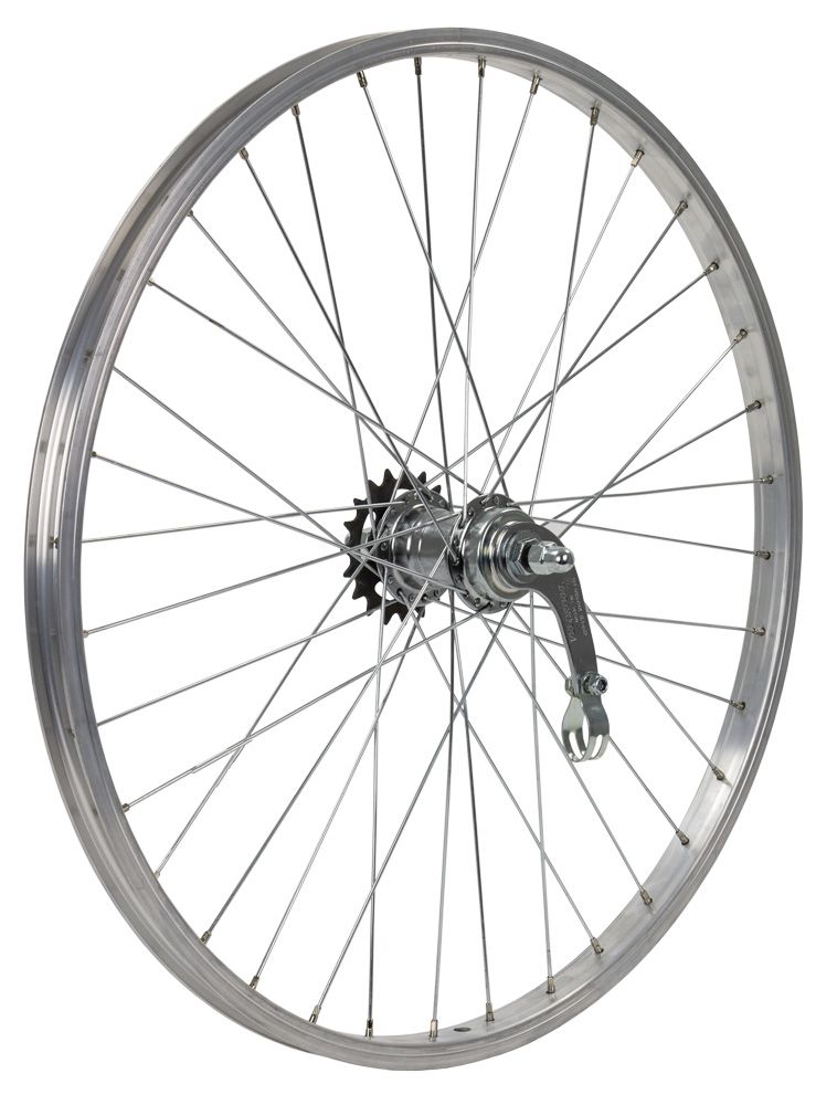 Hinterrad 24 (507) Alu Standard Bremsscheibe Silber