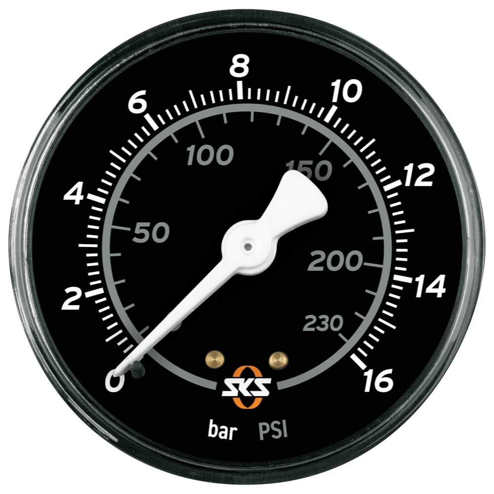 SKS Pompend Manometer 63 mm 16 bar SW