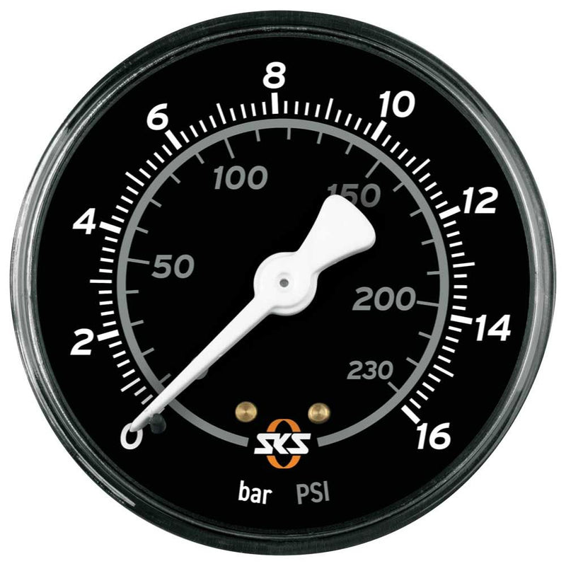 SKS Pompend Manometer 63 mm 16 bar SW