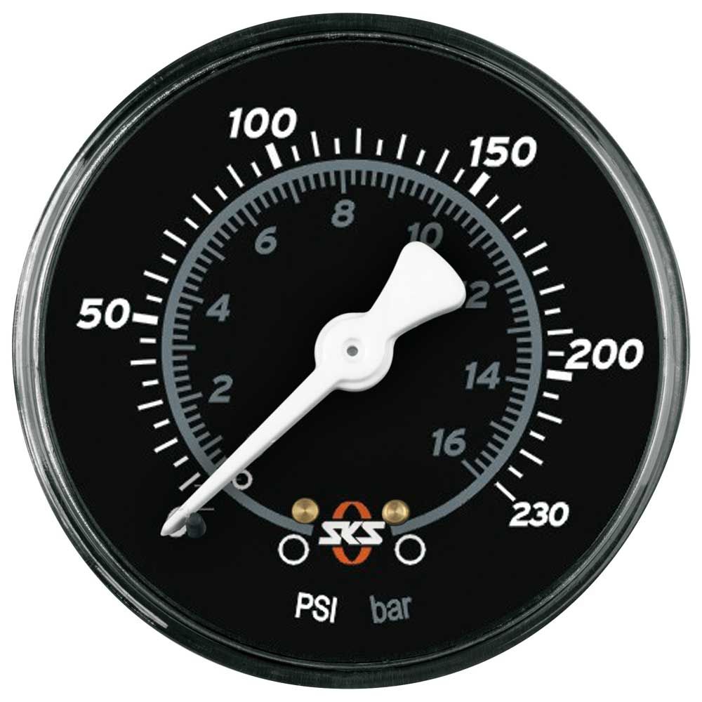 SKS Pompend Manometer 63 mm 230 psi SW