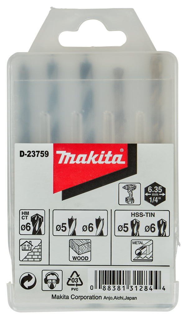 Makita Zubehör D-23759 Bohrer-Set 1 4 Form E – D-23759