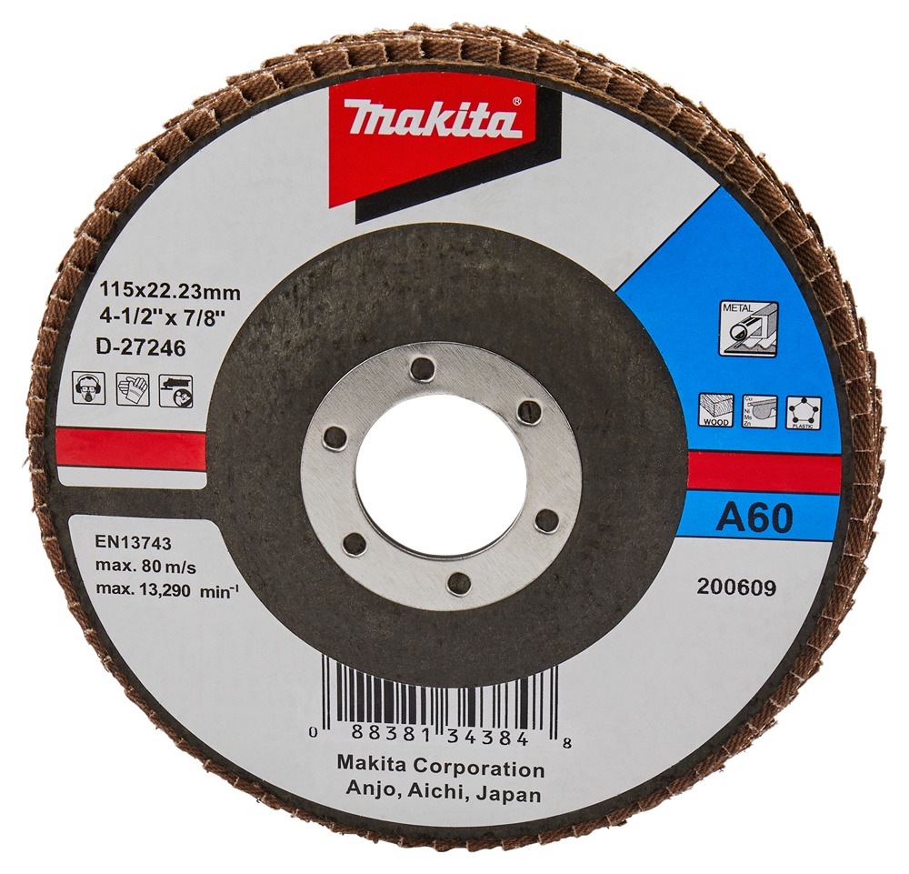 Makita Zubehör Lamellenschleifscheibe 115 mm A60 – D-27246 D-27246