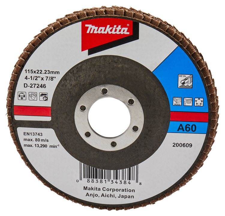 Makita Zubehör Lamellenschleifscheibe 115 mm A60 – D-27246 D-27246
