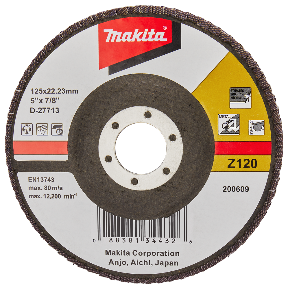 Makita Zubehör Lamellenschleifscheibe 125 mm Z120 – D-27713 D-27713