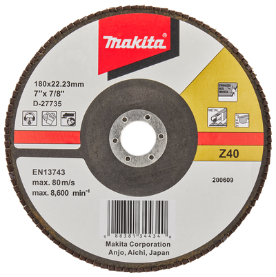 Makita Zubehör Lamellenschleifscheibe 180 mm Z40 – D-27735 D-27735