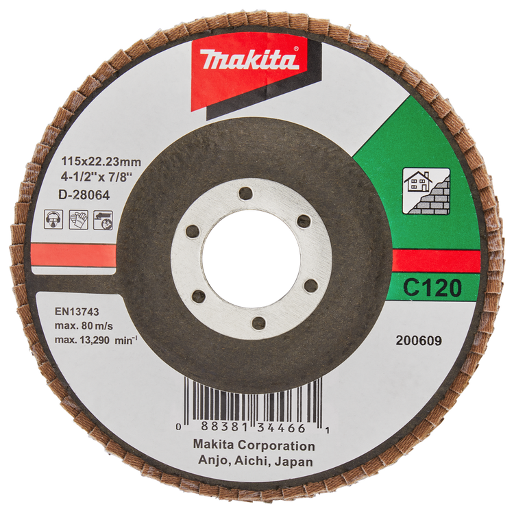 Makita Zubehör Lamellenschleifscheibe 115 mm C120 – D-28064 D-28064