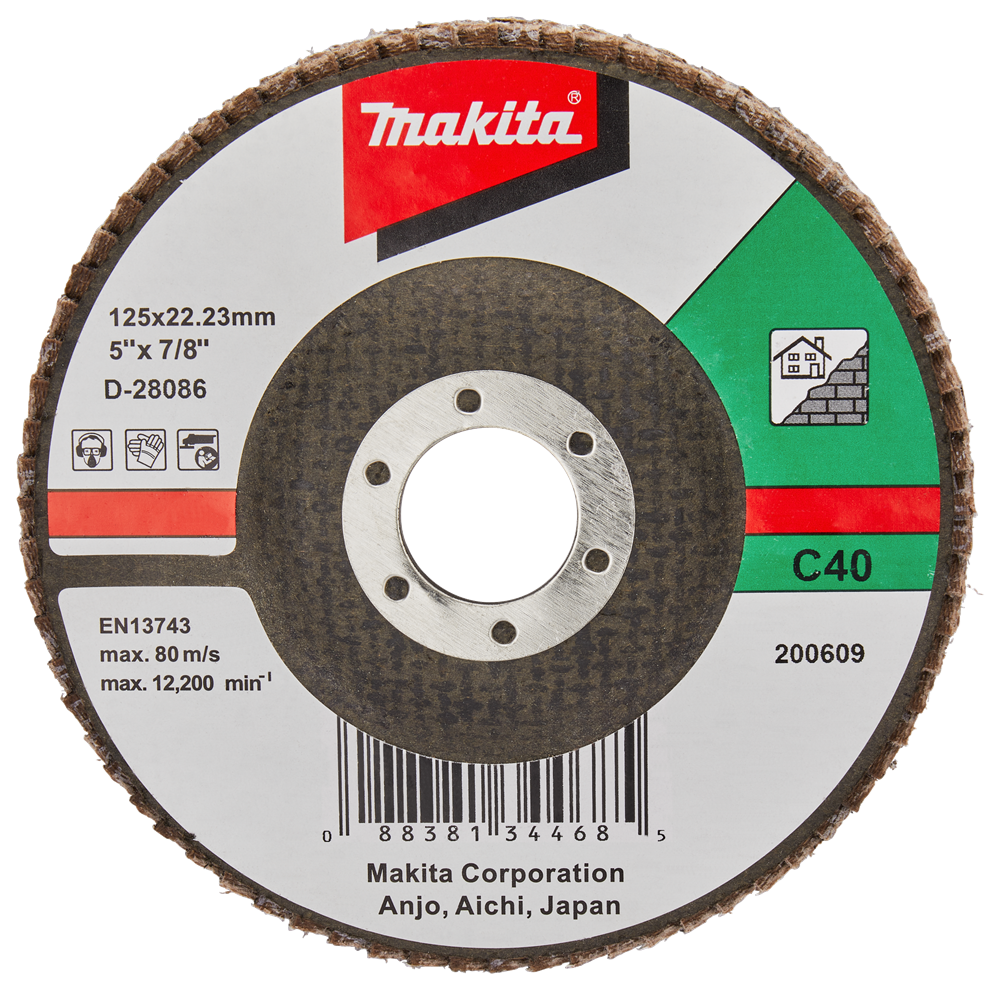 Makita Zubehör Lamellenschleifscheibe 125 mm C40 – D-28086 – D-28086
