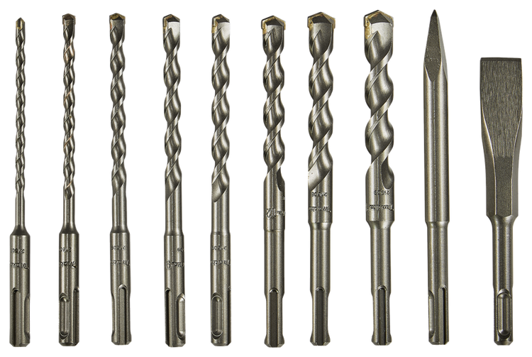 Makita Zubehör Bohrer- und Meißelset 10-teilig – D-57059 D-57059